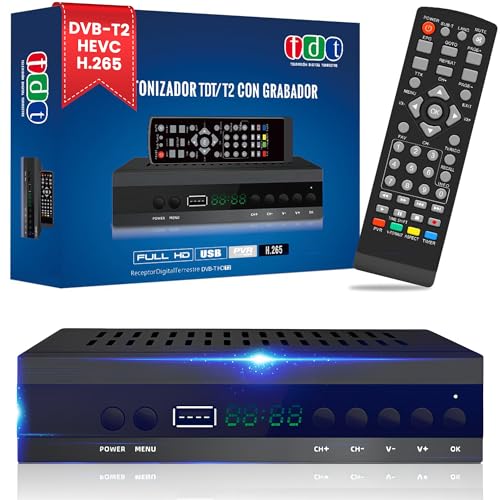 FIYAPOO DVB HD HDMI, HD TV Receiver,TDT DVB-T2 H265 HEVC FTA, PVR, USB, HDMI, MPEG-2/4, Digitaler SCART TV-Receiver, Full HD 1080p terrestrischer Digital-TV-Tuner,Kompatibel mit Android(2024 Neu) von FIYAPOO