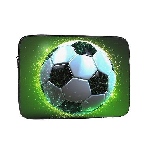 Coole Fußball-Laptophülle, 30,5 cm (12 Zoll), Laptophülle, Computer-Tragetasche, stoßfest, schützende Notebook-Tasche, tragbare Laptop-Tasche, wasserdichte Aktentasche für Männer und Frauen von FJWSLCH