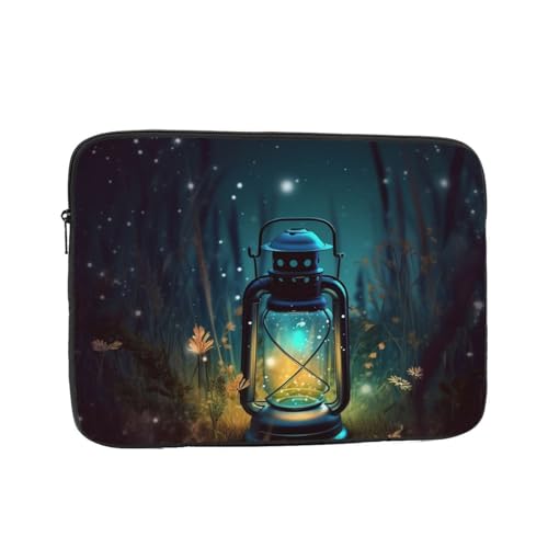 Fireflies and Lantern Laptophülle, 43,2 cm (17 Zoll), Laptophülle, Computer-Tragetasche, stoßfest, schützende Notebookhülle, tragbare Laptoptasche, wasserdichte Aktentasche, Tasche für Männer und von FJWSLCH