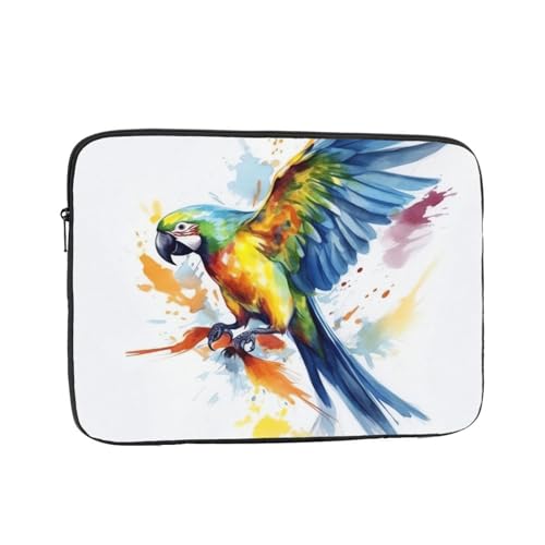 Flying Parrot Laptophülle, 25,4 cm (10 Zoll), Laptophülle, Computer-Tragetasche, stoßfest, schützende Notebookhülle, tragbare Laptoptasche, wasserdichte Aktentasche, Tasche für Männer und Frauen von FJWSLCH