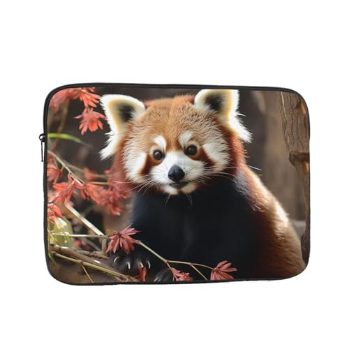 Rote Pandas Laptophülle, 25,4 cm (10 Zoll), Laptophülle, Computer-Tragetasche, stoßfest, schützende Notebookhülle, tragbare Laptoptasche, wasserdichte Aktentasche, Tasche für Männer und Frauen von FJWSLCH