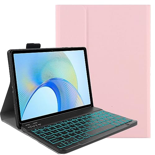 FKQLH Tastatur Hülle für Lenovo Tab K11 Plus 11,5 Zoll TB352FU 2024 mit 7-Farbe Tastatur Magnetische Kabelloser Bluetooth Abnehmbare [Deutsche QWERTZ] Schutzhülle, Rosa von FKQLH