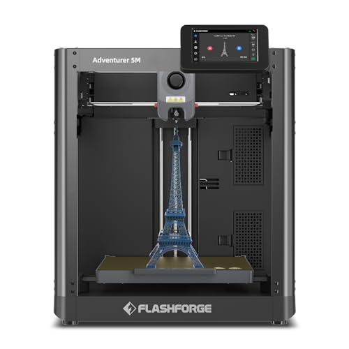 Flashforge Adventurer 5M 3D-Drucker, 3D-Drucker, hohe Geschwindigkeit, 600 mm/s, mit automatischer Upgrade, Schnellwechseldüse und PEI-Platte, 220 x 220 x 220 mm von FLASHFORGE