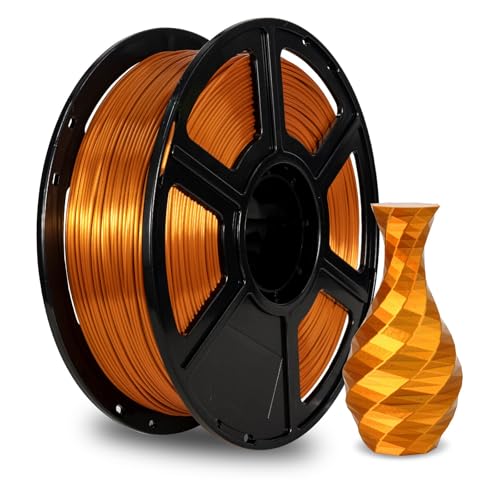 Flashforge Silk PLA-Filament 1,75 mm, 1 kg/2,2 lbs PLA 3D-Druckerfilament für 3D-Drucker, Kupfer von FLASHFORGE