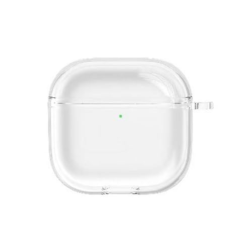 Kopfhörer-Hülle mit Karabiner für AirPods 4. Generation, TPU, transparent, Kopfhörer-Pods4 für AirPods4 von FLKWOP