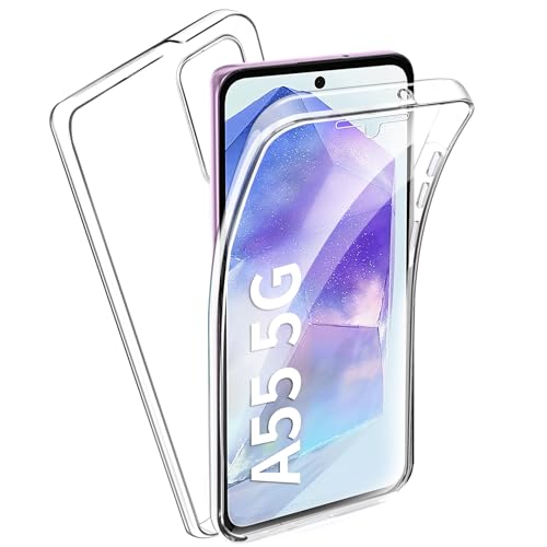 FLLAO Samsung Galaxy A55 5G Hülle 360 Grad Handyhülle, Silikon Full Schutz Cover [Hart PC Zurück + Weich TPU Vorderseite] Vorne und Hinten Schutzhülle für Galaxy A55 5G von FLLAO