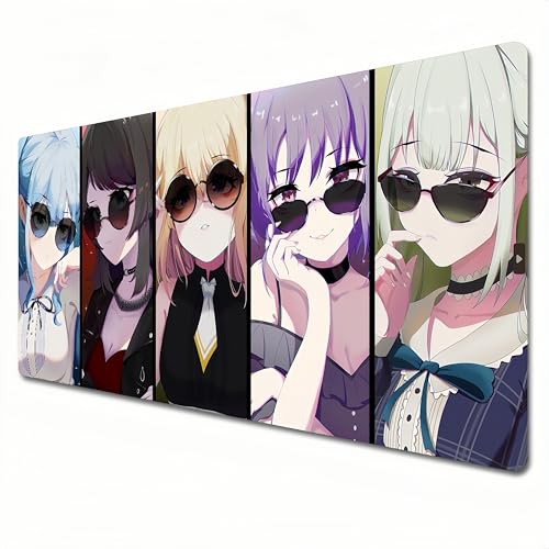 FLUXGOONE BanG Dream! Ave Mujica Mauspad, XXL-Mauspad, 900 x 400, Gaming-Mauspad, Anime, Büro-Schreibtischunterlage, groß, wasserdicht, rutschfest, Sakiko Togawa, Umiri Yahata von FLUXGOONE