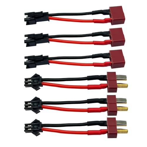 3 Paar SM-2P-Stecker auf T-Stecker-Adapter, männlich, weiblich, mit 18 AWG, 5 cm Silikondraht, für ferngesteuerte Autos, Drohnen, Boote, Lipo Li-Ionen-Akku 3 Paar SM-2P-Stecker auf T-Stecker-Adapter, männlich, weiblich, mit 18 AWG, 5 cm Silikondraht, für ferngesteuerte Autos, Drohnen, Boote, Lipo Li-Ionen-Akku von FLY RC