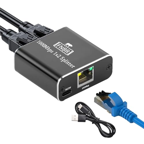 LAN Switch, FNBR LAN Splitter 1 Auf 2 LAN Kabel Splitter Ethernet Splitter LAN Verteiler, Netzwerk Switch 1 auf 2, LAN Switch 2port für,Router, Set-Top Box, Digital TV, Poe Kamera 1000 Mbit/s LAN Switch, FNBR LAN Splitter 1 Auf 2 LAN Kabel Splitter Ethernet Splitter LAN Verteiler, Netzwerk Switch 1 auf 2, LAN Switch 2port für,Router, Set-Top Box, Digital TV, Poe Kamera 1000 Mbit/s von FNBR