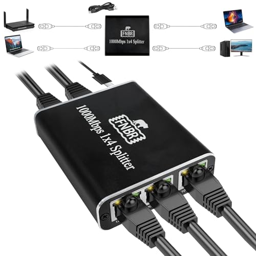Lan Switch, FNBR Lan Splitter 1 Auf 4 Lan Kabel Splitter Ethernet Splitter Lan Verteiler, netzwerk switch 1 auf 4, Lan Switch 4port für,Router, Set-Top Box, Digital TV, Poe Kamera 1000 Mbit/s Lan Switch, FNBR Lan Splitter 1 Auf 4 Lan Kabel Splitter Ethernet Splitter Lan Verteiler, netzwerk switch 1 auf 4, Lan Switch 4port für,Router, Set-Top Box, Digital TV, Poe Kamera 1000 Mbit/s von FNBR