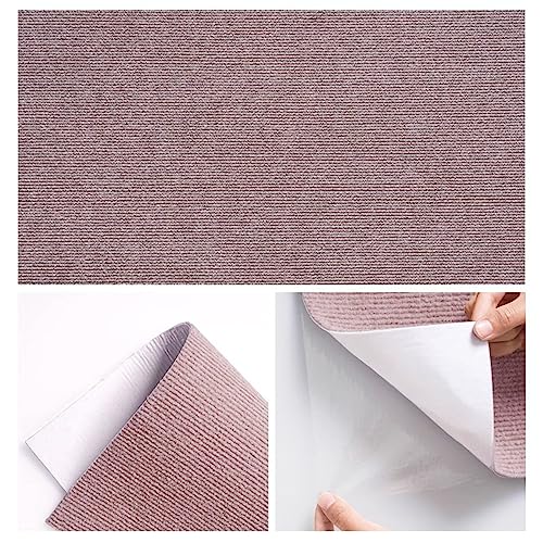 Selbstklebende TeppichfliesenTeppichfliesen, 12 x 12 Zoll Mehrzweck-Teppichquadrate, 48 Stück, abziehen und aufkleben, einfache Installation, Schutz(Brown,36 Pcs) von FOELANNE