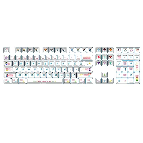 108 Tasten Tastenkappen PBT XDA Tastenkappe für 61/87/104/108 Layout, mechanische Tastatur-Tastenkappen, Tastenkappen, 108 PBT-Tastenkappen, XDA-Profil, vollständiges Set, Keycap DyeSubbed Caps für von FOLODA