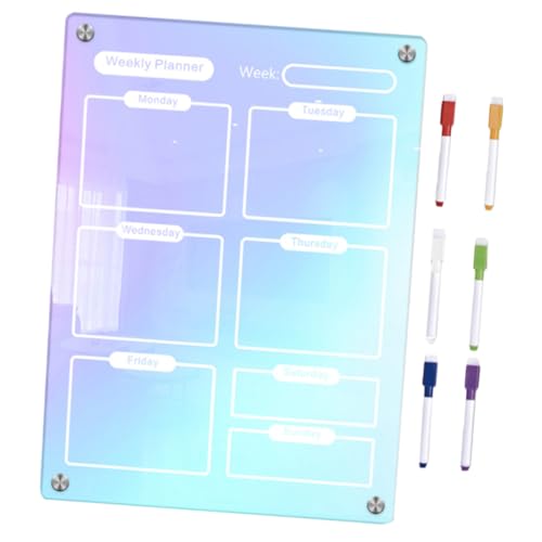 FONDOTIN 1 Satz Magnetische Monatsplanungstafel Ausstellung Kreide Schoß Lapboard Whiteboard Magnetisches Wochenplaner-Board kühlschrank Magnettafel für Wände Magnettafel für die Wand Acryl von FONDOTIN