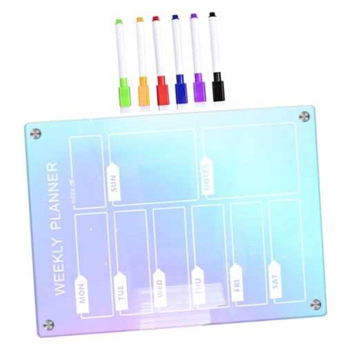 FONDOTIN 1 Satz Magnetische Monatsplanungstafel Radiergummis Trocken Abwischbarer Tafelkalender Planke Intelligente Tafel Mini-whiteboards Trockener Löschbrett Whiteboard-radierer Acryl von FONDOTIN