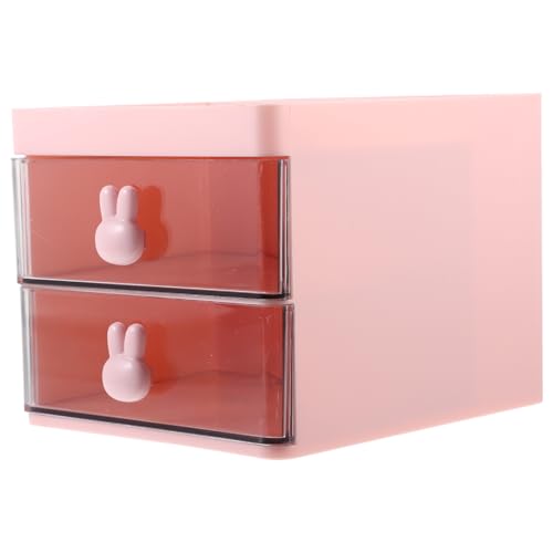 FONDOTIN Schreibtisch-Organizer Regalorganisator Korb Würfel Monitor Stand schreibtischgestell tischregal schreibtisch Tischaufbewahrungskoffer praktischer Desktop-Organizer Plastik Rosa von FONDOTIN