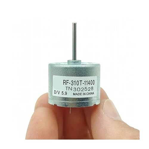 RF-310T-11400 D/V 5.9 RF-310 electronic starter DC 3.7V 5V 6V 7300RPM 24mm Round Spindle electronic starter 17mm Long Shaft for CD DVD Player Motor Drivers von FOPURE