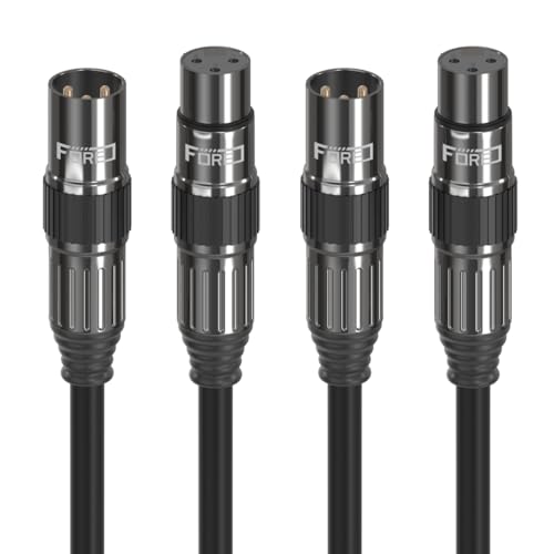 FORE Mikrofonkabel XLR Stecker auf XLR Busche Kabel 2m 2-Stück von FORE