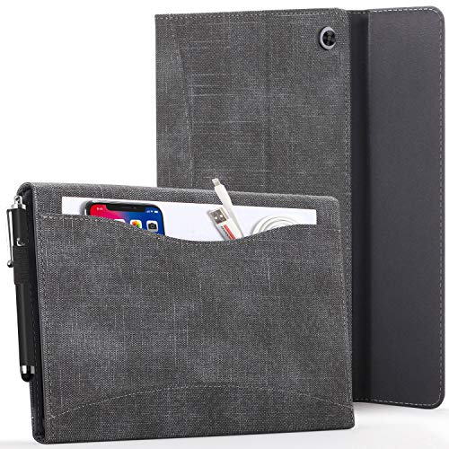 FOREFRONT CASES Hülle für Lenovo Tab M10 Plus 2022 - Lenovo Tab M10 Plus Hülle mit Dokumenten-Tasche - Schwarz - Smart Auto Schlaf/Wach, Lenovo Tab M10 Plus 10.6 (3. Generation, 2022) Hülle, Tasche von FOREFRONT CASES