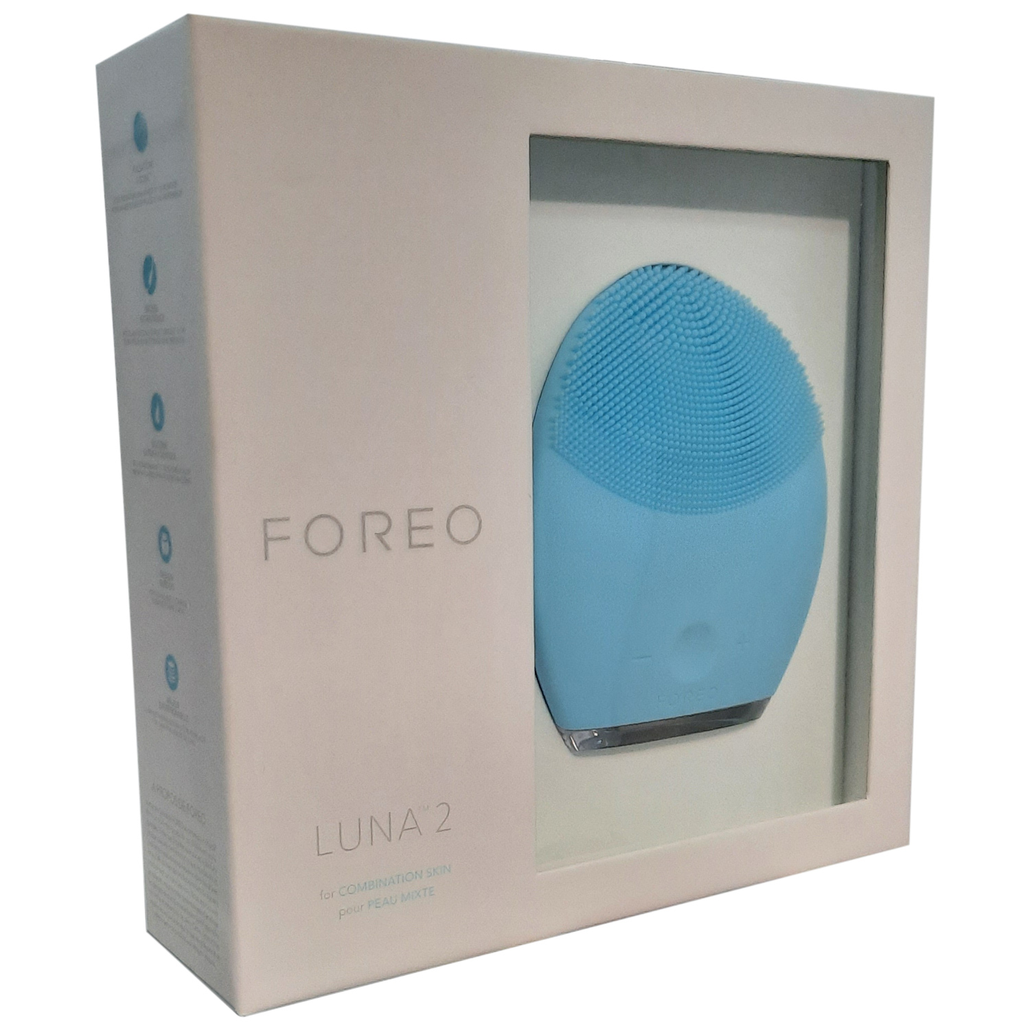 Foreo LUNA 2 elektrische Gesichtsbürste und Anti-Aging Massagegerät, blau von FOREO