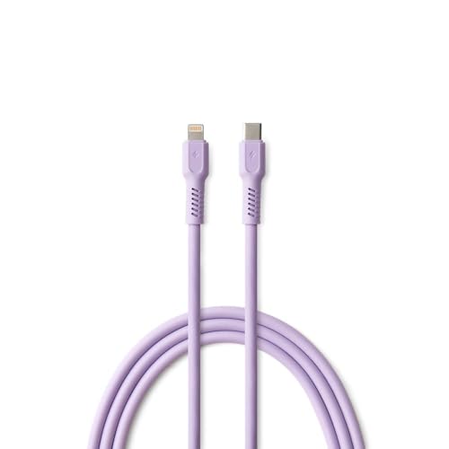 FOREVER Colorum USB C auf Lightning Kabel 2.4A Lavendel - 1,8m Lightning USB C Kabel für Laden und Datensynchronisation 480 Mbps - Ladekabel USB C Lightning für Geräten mit Lightning-Anschluss von FOREVER