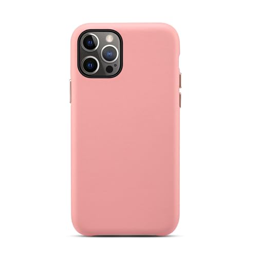 FORLUZ Luxuriöse Schutzhülle aus Schaffell für iPhone 11 12 13 14 15 Pro XR XS Max, stoßfest, Pink, für iPhone 15Pro Max von FORLUZ