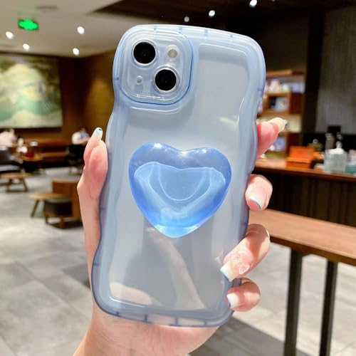 FORLUZ Wave Love Bracket Geeignet für iPhone 15PRO 14PLUS 13 12PRO 11PROMAX XS XR XSMAX Anti-Drop-Schutzhülle, blau, für iPhone X von FORLUZ