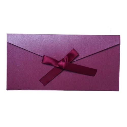 Geschenkkarten-Umschläge, Papierumschläge, Perlpapier, Hochzeit, Business, Einladungsumschläge, Geschenkumschläge, Lila und Rot, 22 x 10,8 cm, 10 Stück von FOSANGNANTU