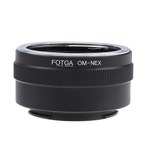 Fotga Objektiv Mount Adapter Konverter für Olympus OM Mount Objektiv an Sony Spiegellose DSLR Kamera NEX-7 NEX-F3 A6000 A6100 A6300 A6600 A7 A7R A7S II III IV A9 II A7C A1 ZV-E10 von FOTGA