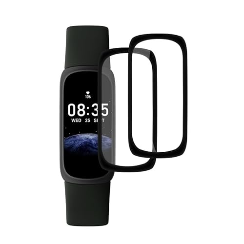 FOXZKISS 2 Stück Schutzfolie für Fitbit Inspire 3 Glas, Anti-Kratzen für Folie Fitbit Inspire 3 Schutzglas, 9H Härte für Fitbit Inspire 3 Panzerfolie, für Panzer Fitbit Inspire 3 Displayschutz von FOXZKISS