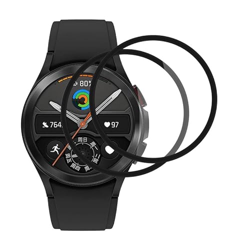 2 Stück HD Displayschutzfolie für Samsung Galaxy Watch 4 Classic Schutzglas, Panzer Schutz Glas für Samsung Galaxy Watch 4 Classic, 0.33mm Ultra-klar für Samsung Watch 4 Classic Schutzfolie von FOXZKISS