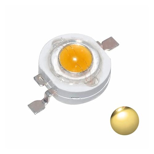 10-1000Pcs High Power LED COB Lamp Chip 1W 3W 3.2-3.6V Input 100-280LM LED Bulb Diode For DIY LED Floodlight Spotlight Downlight(Warm White,1W x 10pcs) von FQHIDMOMX