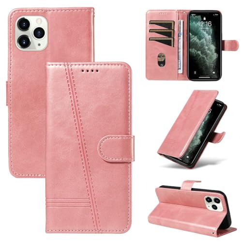 FQYTECLLF Case for Apple iPhone 11 Pro Max,T-förmige Druckleitung Design PU Leder Flip Geldbörse Stand Card Slots Fall für Apple iPhone 11 Pro Max (6.5")(2019) von FQYTECLLF