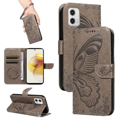 FQYTECLLF Case for Motorola Moto G73,Geprägte Schwalbenschwanz Schmetterling Design PU Leder Flip Geldbörse Stand Card Slots Fall für Motorola Moto G73 (6.5")(2023) von FQYTECLLF