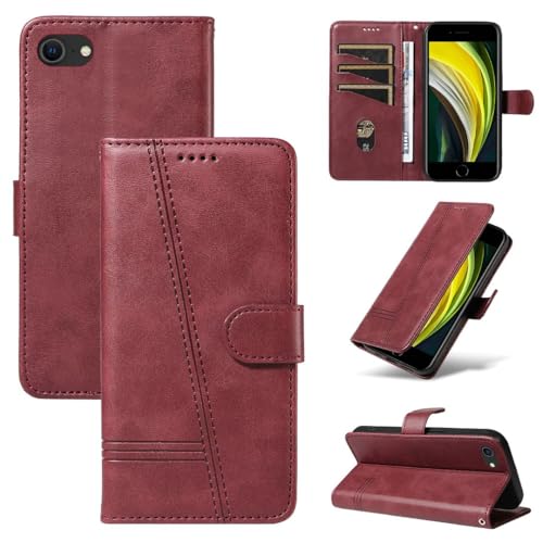 FQYTECLLF Case for iPhone 6 / iPhone 6S,T-förmige Druckleitung Design PU Leder Flip Geldbörse Stand Card Slots Fall für Apple iPhone 6 (4.7")(2014) / Apple iPhone 6S (4.7")(2014) von FQYTECLLF