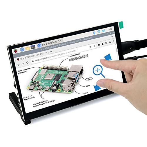 FREENOVE 7 Inch HDMI Touchscreen Monitor with Speaker for Raspberry Pi 5 4 Jetson Nano PC (No Shell), 1024x600 Pixel IPS Display, 5-Point Touch Capacitive Screen von FREENOVE