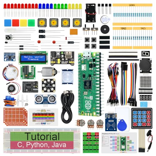 FREENOVE Ultimate Starter Kit for Raspberry Pi Pico 2 (Included), Dual Arm Cortex-M33 and Dual Hazard3 RISC-V Microcontroller, 767-Page Detailed Tutorial, 224 Items, 119 Projects, Python C Java Code von FREENOVE