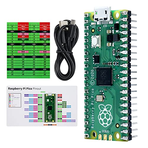 Freenove Raspberry Pi Pico (Compatible with Arduino IDE) Pre-Soldered Header, Development Board, Python C Java Code, Detailed Tutorial, Example Projects von FREENOVE