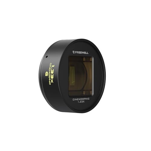 Freewell 1,33 x Gold anamorphes Objektiv, kompatibel mit 17 mm Mount iPhone, Samsung – Cinematic Smartphone Objektiv mit Weitwinkel, Rich Gold Flare und verbesserter Filmoptik von FREEWELL