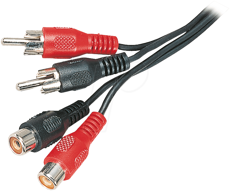 AVK 127 - Cinch Kabel, 2x Cinch Stecker auf 2x Cinch Kupplung, 5 m von FREI