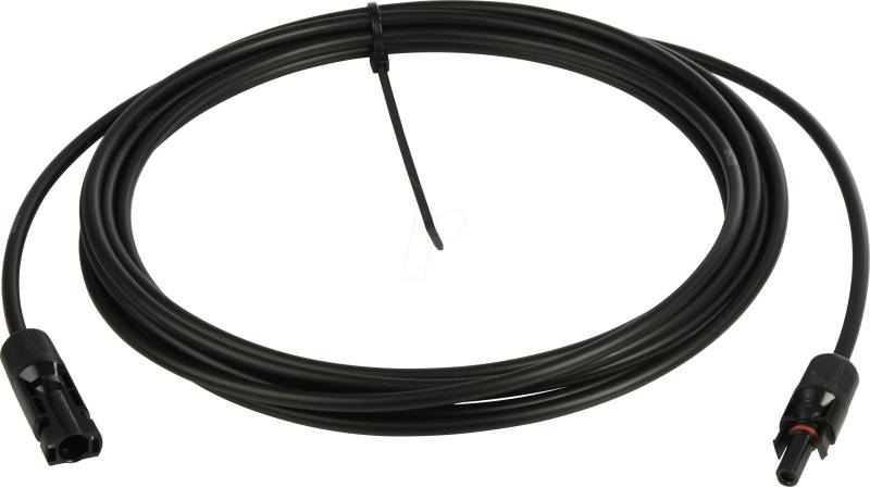 SOLAR 6MM-5M - SolarKabel - 6 mm², Stecker auf Buchse 5 m, schwarz von FREI