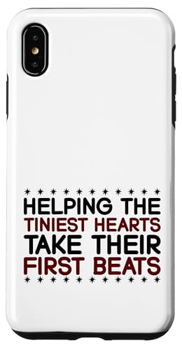 Helping the Tiniest Hearts Take Their First Beats Hebamme Hülle für iPhone XS Max von FRESAN Caring Hearts NICU Nurse Newborn Baby