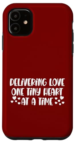 Delivering Love, One Tiny Heart at a Time Hebamme Hülle für iPhone 11 von FRESAN Cute Caring Hearts NICU Nurse Newborn Baby