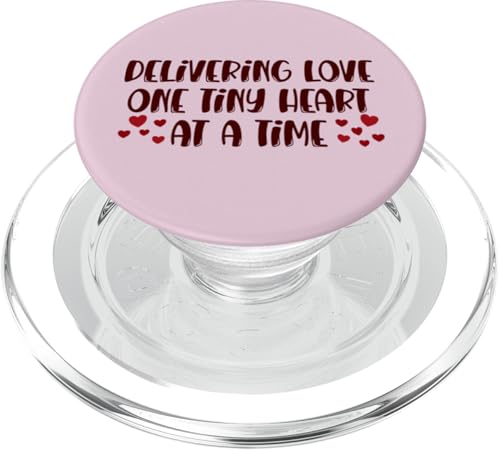 Delivering Love, One Tiny Heart at a Time Hebamme PopSockets PopGrip für MagSafe von FRESAN Cute Caring Hearts NICU Nurse Newborn Baby