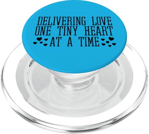 Delivering Love One Tiny Heart at a Time Babies Hebamme PopSockets PopGrip für MagSafe von FRESAN Cute Caring Hearts NICU Nurse Newborn Baby