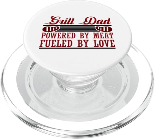 Grill Dad Powered by Meat Fueled by Love Barbecue Smoker PopSockets PopGrip für MagSafe von FRESAN Funny Grill Master Dad BBQ Father's Day