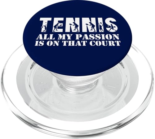 Tennis All My Passion is on That Court Lustiges Spiel für Tennisliebhaber PopSockets PopGrip für MagSafe von FRESAN Funny Tennis Player Trainer Sport Fan Game