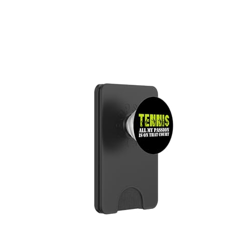 Tennis All My Passion is on That Court Lustiges Spiel für Tennisliebhaber PopSockets PopWallet für MagSafe von FRESAN Funny Tennis Player Trainer Sport Fan Game