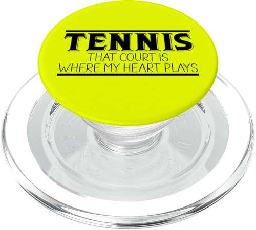 Tennis That Court is Where My Heart Plays Lovers Lifestyle PopSockets PopGrip für MagSafe von FRESAN Funny Tennis Player Trainer Sport Fan Game