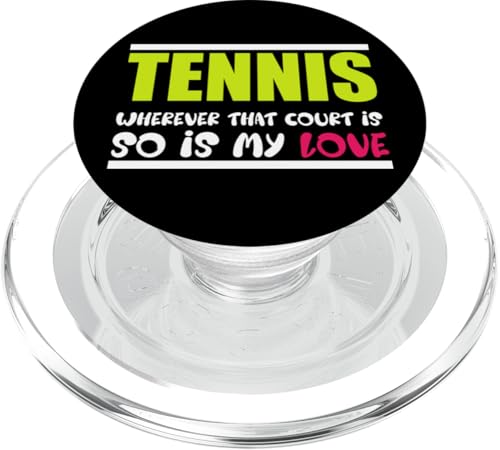 Tennis Wo auch immer dieser Platz ist, auch meine Liebe Tennisliebhaber PopSockets PopGrip für MagSafe von FRESAN Funny Tennis Player Trainer Sport Fan Game