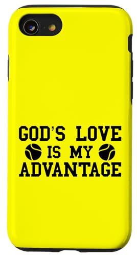 Hülle für iPhone SE (2020) / 7 / 8 God's Love is My Advantage von FRESAN God Funny Tennis Player Trainer Sport Game